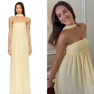 Lovers and Friends x Emma Rose Soleil Gown in Butter Yellow